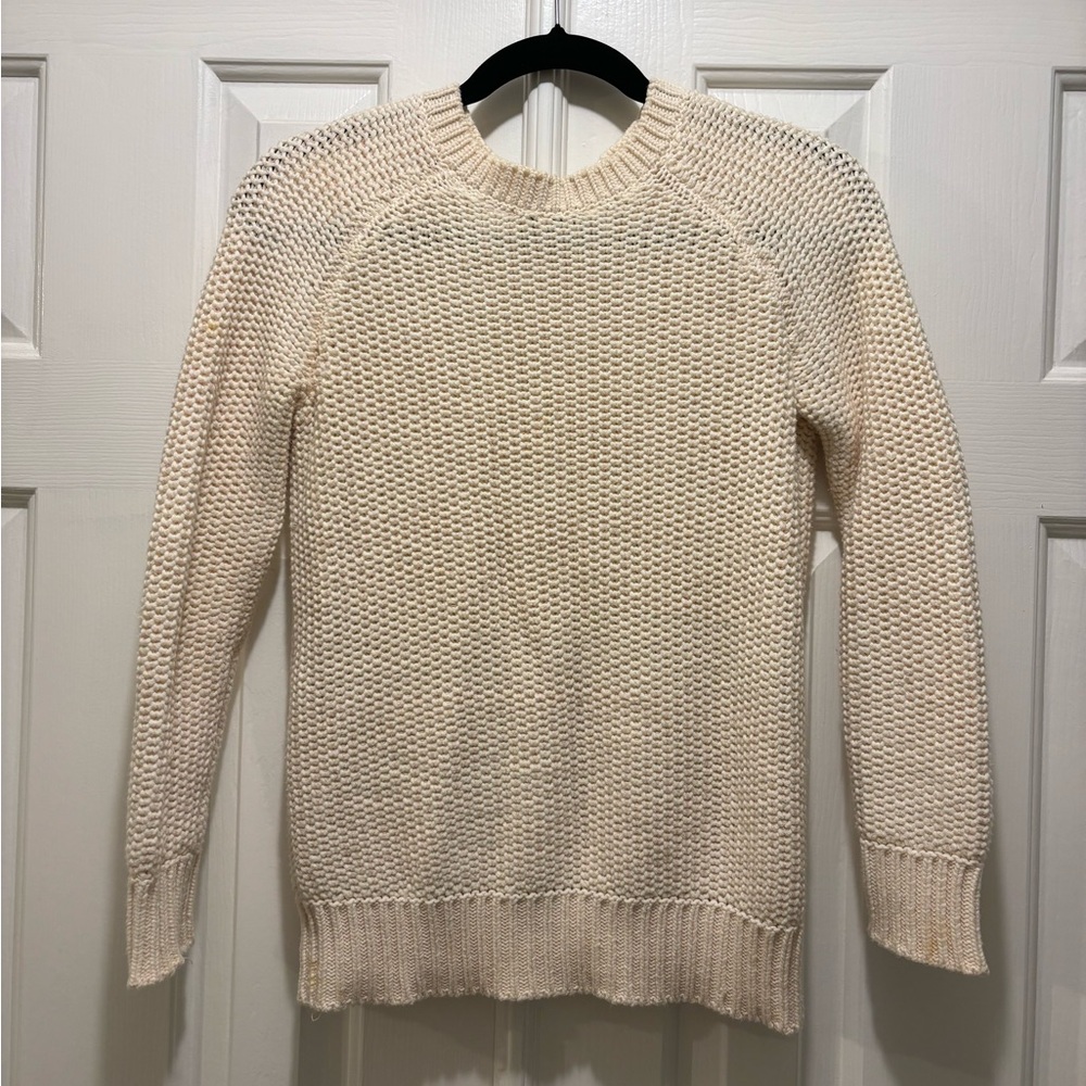 Vince Chunky Knit Sweater Cream Size Extra Small